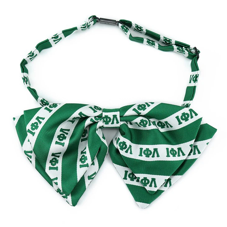 Green Striped Bow Tie